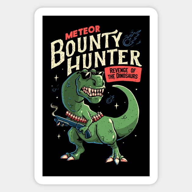 Meteor Bounty Hunter T-Rex Dinosaur by Tobe Fonseca Sticker by Tobe_Fonseca